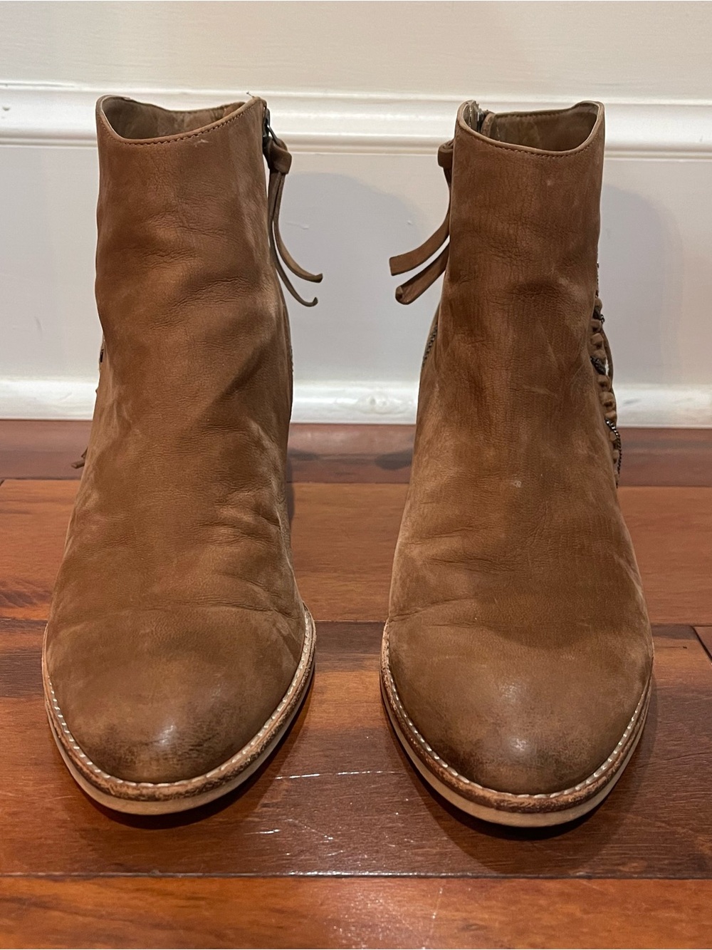 Dolce Vita Women's Brown Leather Ankle Booties with Side Zip
